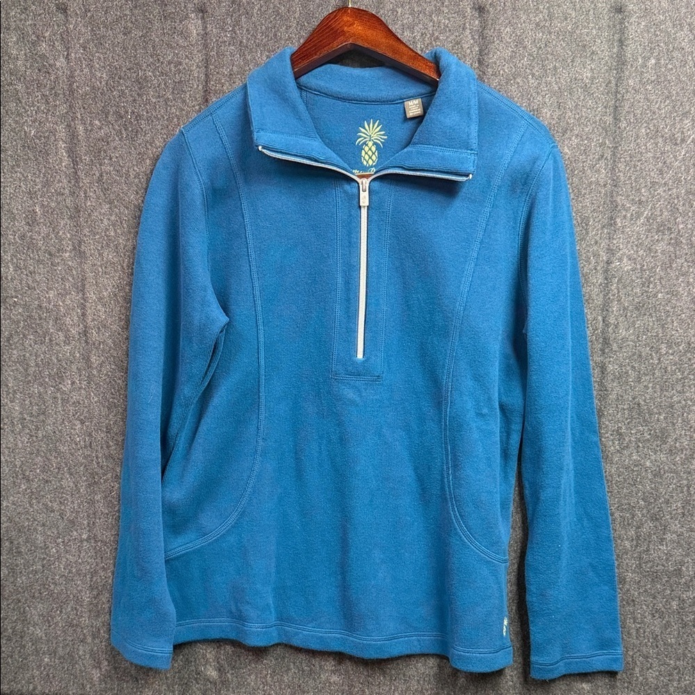 Tommy Bahama Half-Zip Blue Sweater